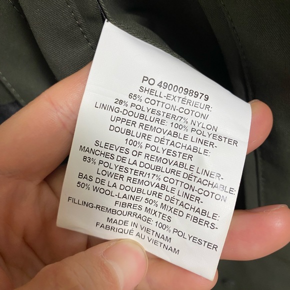 Ralph Lauren Water Repellent Trench Coat Olive Green Inner Warmer Layer Size 38 - Picture 12 of 13